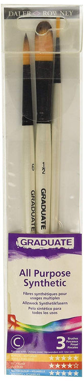 Daler Rowney Graduate Brushes Short Handle Synth WC Brush Set - Al Masam Stationery LLC